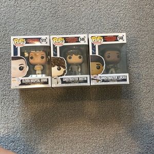 Stranger Things Eleven,Dustin,Lucas Ghostbusters